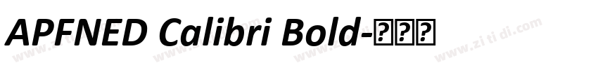 APFNED Calibri Bold字体转换